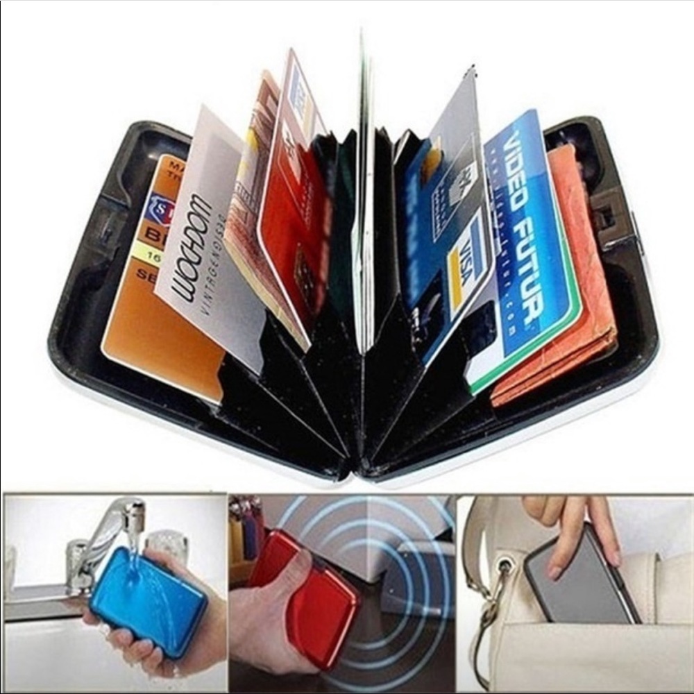 Anti theft credit card holder- black